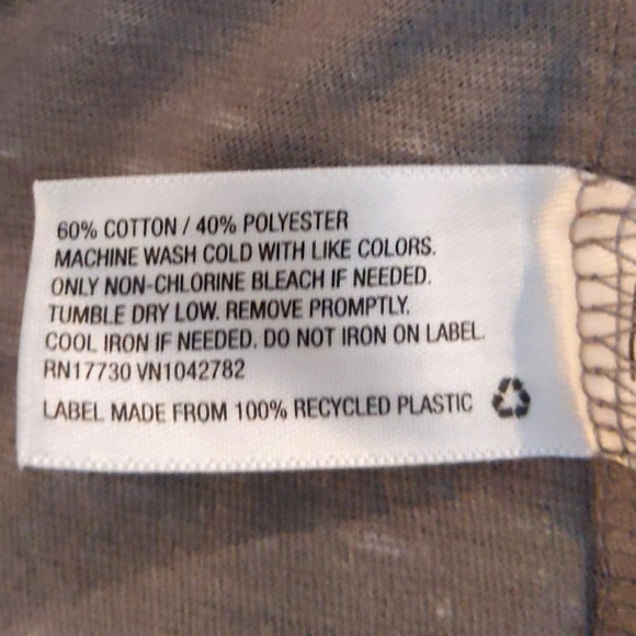 Goodfellow Long Sleeve Raglan Henley Gray Shirt - Picture 4 of 4